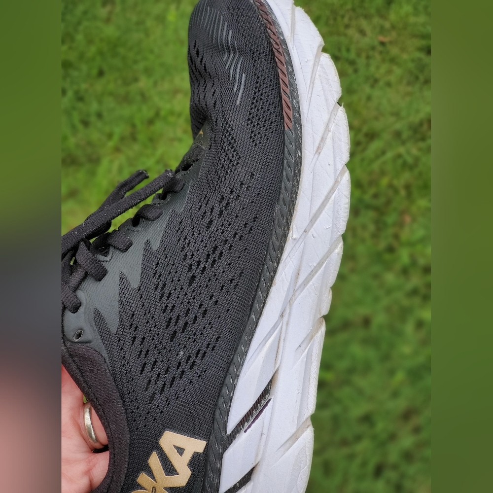 Hoka One One Clifton 7 Men’s Sneakers Size 7.5 Gold & Black - Picture 16 of 16